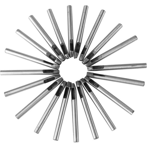 Juego De 20 Piezas Herramienta De PerforacióN De Flores De Acero Al Carbono De 6 Mm Para DecoracióN De Billeteras Y Cinturones De Cuero Gray-image