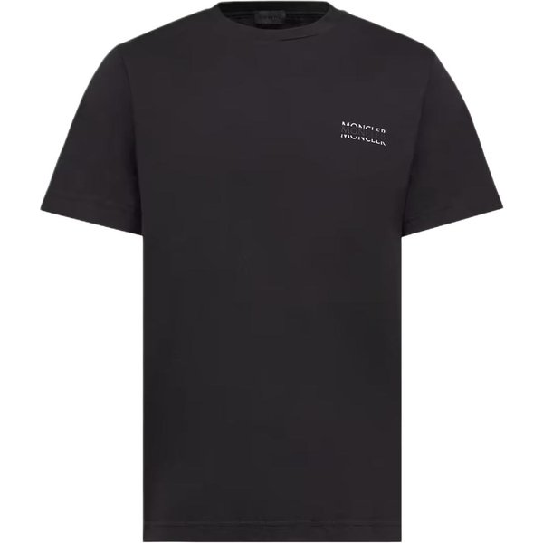 Camiseta De AlgodóN Con Logo Moncler SS26 Para Hombre L10918C0000789AYW999 M Black-image