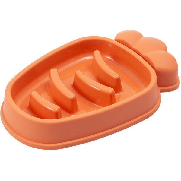 Comedero Lento Para Gatos Previene La Asfixia 5 Ranuras Suavizante Antideslizante Duradero PP MultifuncióN Bol De Comida Para Gatos-image