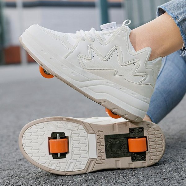 DziecięCe Buty Runaway Do Jazdy Na Rolkach DziewczęCe Buty Runaway Z PodwóJnymi KółKami Dla UcznióW Niewidoczne Rolki Z KółKami 42-image