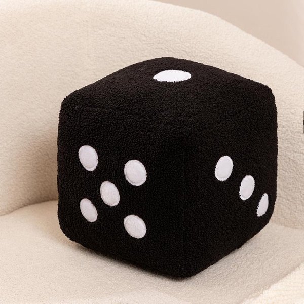12/24Cm Kostki Liczby Pluszowa Poduszka Wypchana Kolorowa BiałA Czarna Podpora PlecóW Pluszak Dekoracja Kanapy KrzesłA Prezent 12X12X12Cm-image