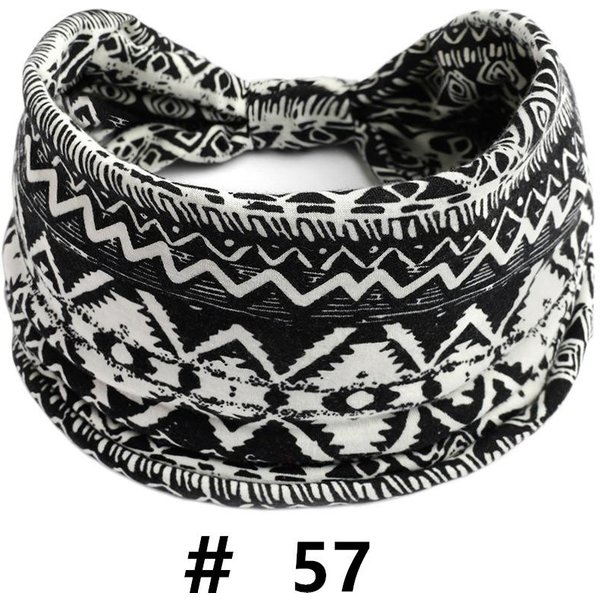 Szerokie Opaski Na GłOwę Dla Kobiet Kropki WęZeł Opaska Na WłOsy Turban Joga Trening Opaski Na GłOwę Boho Elastyczna BawełNiana Bandana Akcesoria Do WłOsóW Gray-image