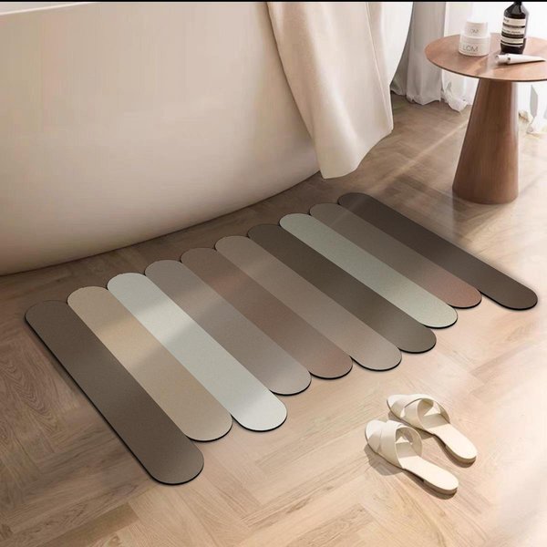 Color Cera Suave PequeñO Fresco Alfombra De Barro Diatomeo Para BañO Alfombra Absorbente Para Inodoro Antideslizante Alfombra DoméStica Para Inodoro 50 * 80-image