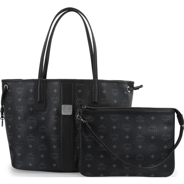 MCM Bolso Tote Grande Con Estampado De Nuevo Monograma En Lona Recubierta Y Cuero Para Mujer Bolso Tote Negro MWPCSVI01BK001 Shopping Bag Set(Basic Set+Shopping Bag) Black-image