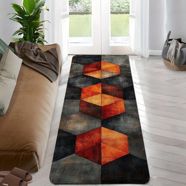 Nowoczesny Geometryczny Dywanik Mata WzóR Dywanu BieżNik PodłOgowy Dekoracja Domu Salon Korytarz WejśCie Sypialnia WnęTrze Luksusowy Design 40X120Cm(16X47In)-image