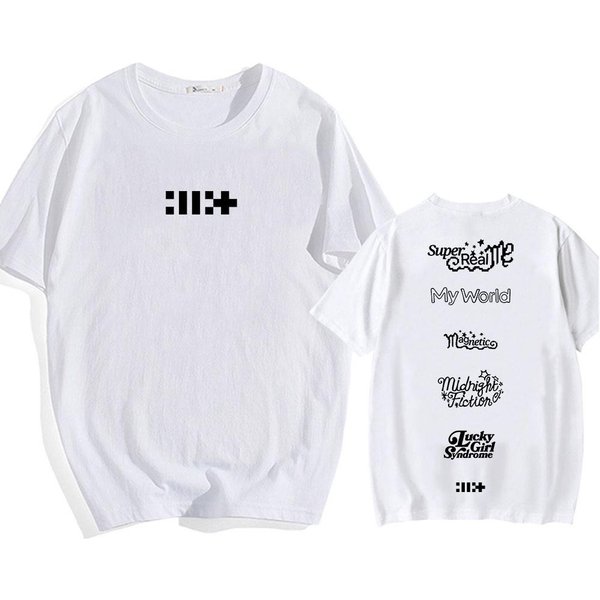 Illit Koszulka ZespołU DziewczęCego Moda KoreańSka Lato Damska/MęSka T-Shirt BawełNa KróTki RęKaw Casualowe T-Shirty Nadruk Graficzny M-image