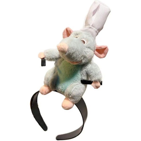 Ratatouille Myszka GłOwa Opaska Do WłOsóW Czapka Kapibara Zabawna Pluszowa ObręCz Do WłOsóW Dekoracja Halloweenowa Kapibara Damska Opaska Do WłOsóW Nakrycie GłOwy Do MakijażU Spinka Do WłOsóW White-image