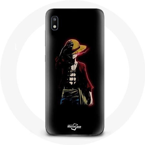 Funda - Maniacase - Galaxy A10 - Manga Anime One Piece Luffy - Flexible - Negra Negro-image