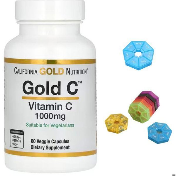 Suplement Diety Witamina C - California Gold Nutrition - 1000 Mg W Porcji - 60 KapsułEk RośLinnych-image