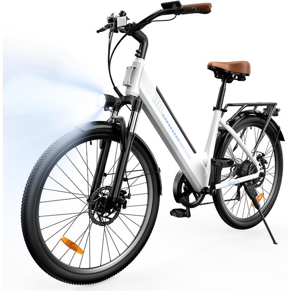 Rower Elektryczny Ucitys 250W 36V Bateria 13Ah PręDkość 25 Km/H ZasięG 89+ Km Maksymalne ObciążEnie 120 Kg BiałY-image