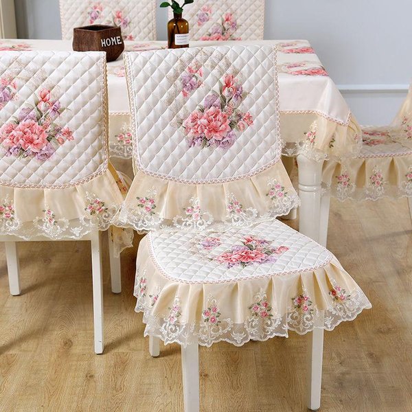 Fundas Para Sillas De Comedor, CojíN Antisuciedad Para El Hogar, Funda Para Silla Jacquard Europea, CojíN Para Silla Del Hogar, DecoracióN Universal Para El Hogar Chair Cover 2Sets-image