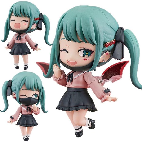 10Cm #2239 Figura De Anime Hatsune Miku Kawaii La Vampira Hatsune Miku Figura De AccióN Decoraciones Para Habitaciones PVC Modelo De ColeccióN Juguetes Blue-image