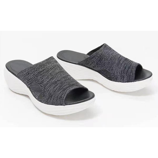 Nowe Damskie Ortopedyczne RozciąGliwe Ortotyczne Plus Rozmiar Letnie PłAskie SandałY Damskie Z WystająCym Palcem OddychająCe Slajdy RozciąGliwe Buty KrzyżOwe Outdoor Casual Klapki PlażOwe 35 Szary-image