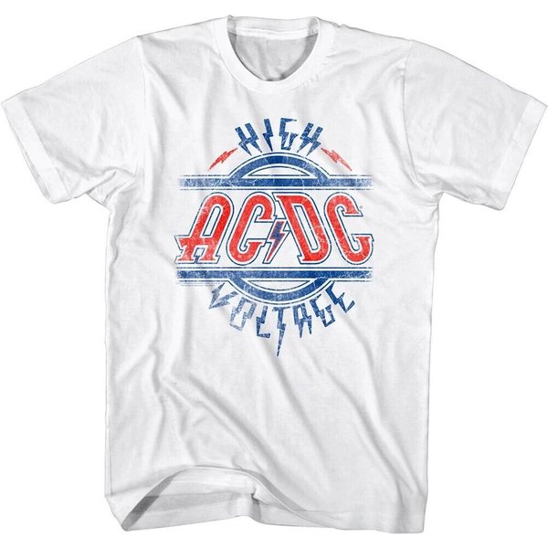 Acdc High Voltage Banda De Rock Vintage GráFico De ÁLbum/Gira Camiseta Unisex M-image