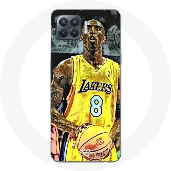 Funda - Maniacase - Oppo A93 - Silicona - Flexible - Kobe Bryant Mate Lakers 8 NBA Negro-image