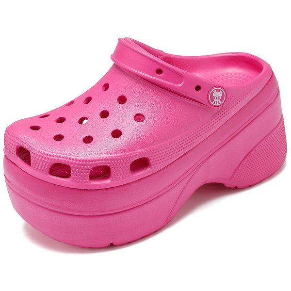Sandalias SúPer Altas, Zapatillas De Verano Para Mujer, Sandalias Con Plataforma, Suela Exterior Gruesa, Zapatillas De Playa, Chanclas, Calzado Para JardíN 35-43 36 Color Rosa-image