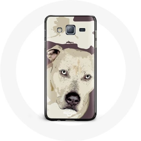Coque Pour Samsung Galaxy J5 2016 Chien De Pitbull Blanc-image