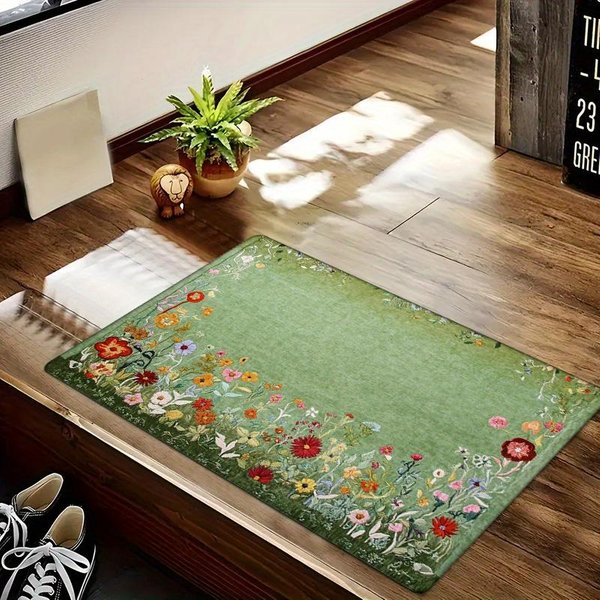 Dywan Ogrodowy Green Garden, śWieżA Mata PodłOgowa, Mata Powitalna, Dywan ZewnęTrzny, Dywan Do Salonu, Dywan Do Sypialni I Kuchni, Dywan Do Domu 60X90CM (2X2.95FT-image