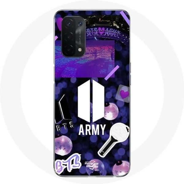 Funda - Maniacase - Oppo A54 5G - Flexible - Blanca - Logo Del EjéRcito BTS-image