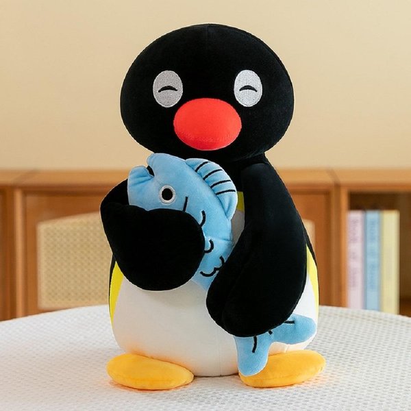 MuñEco De Peluche De PingüIno Lindo Animal Relleno Suave Adorno De Escritorio Figura De Anime ColeccióN Regalo Para NiñOs CumpleañOs 40Cm-image