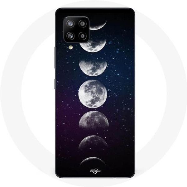 Funda - Maniacase - Samsung Galaxy A42 5G - Flexible - Negra - Luna Noche Estrella-image
