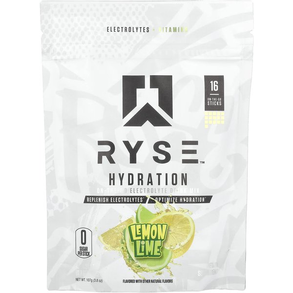 Ryse, HidratacióN, Mezcla De Bebida ElectrolíTica PortáTil, LimóN Lima, 16 Unidades, 6.7 G (0,24 Onzas) Cada-image