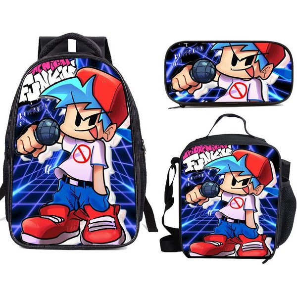 Mochila De Friday Night Funkin, Set De Tres Piezas, Estuche, Mochila De Friday Night Funkin Blue-image