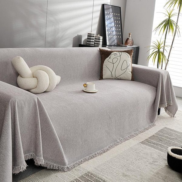Nuevo PañO De Cubierta De Sofá De Chenilla Impermeable Para Todas Las Estaciones, Cubierta De Sofá Simple Francesa, Toalla De Sofá Universal Todo Incluido 180*130Cm-image