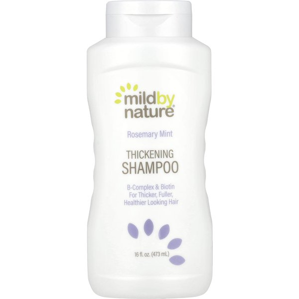 Champú Espesante Para El Cabello Con Romero Y Menta De Mild By Nature, Complejo B Y Biotina, 16 Fl Oz (473Ml) White-image