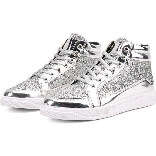 Mctin Zapatos Casuales Para Parejas Para Mujer Zapatillas De Plataforma Con Lentejuelas Zapatillas Altas Para Hombre Para Caminar 38-image