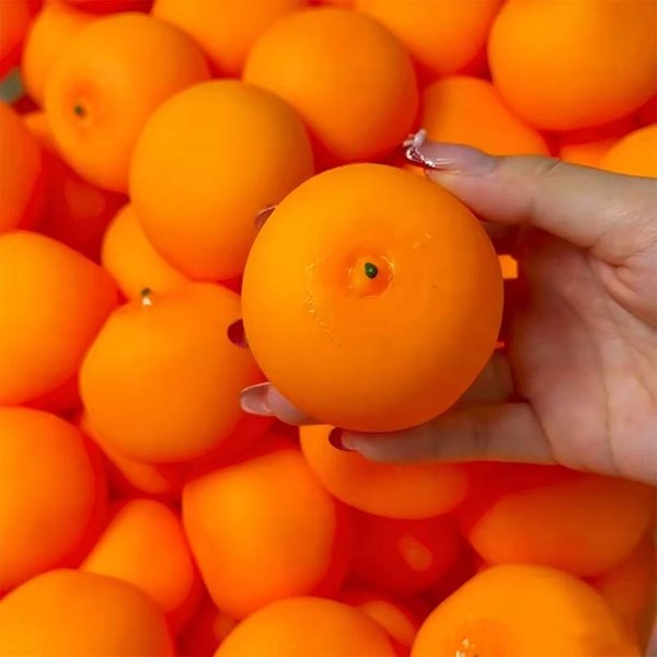 ZmieniająCa Kolor Mango Squishy Zabawka MięKka Asmr Sensoryczna ŚCiskana PiłKa Anty-Stresowa Mango Cytryna Durian PomarańCzowa JabłKo Arbuz Owoc Fidget Zabawka-image