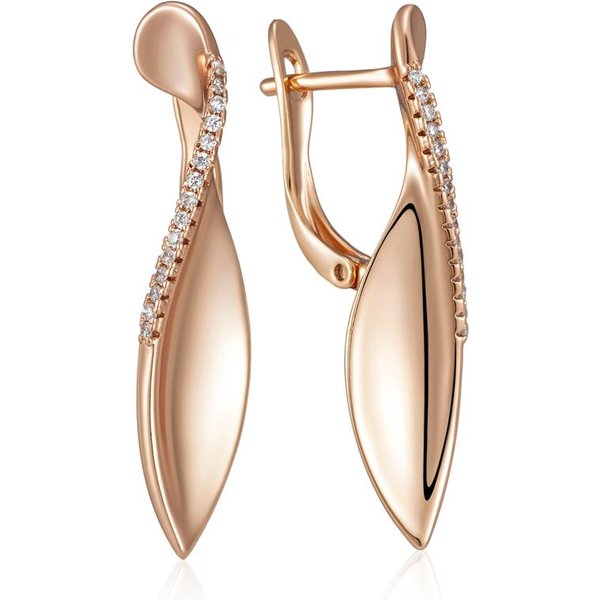 Tendencia Color Oro Rosa Brillantes Pendientes Largos Colgantes Para Mujer Moda Creativo Zirconia Natural ÚNico RomáNtico JoyeríA Diaria-image