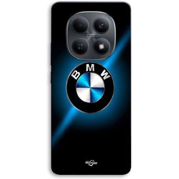 Funda De TeléFono - Maniacase - Xiaomi Redmi Note 15 5G - Silicona Tpu - Logo Bmw - Negro Y Azul Brillante Negro-image