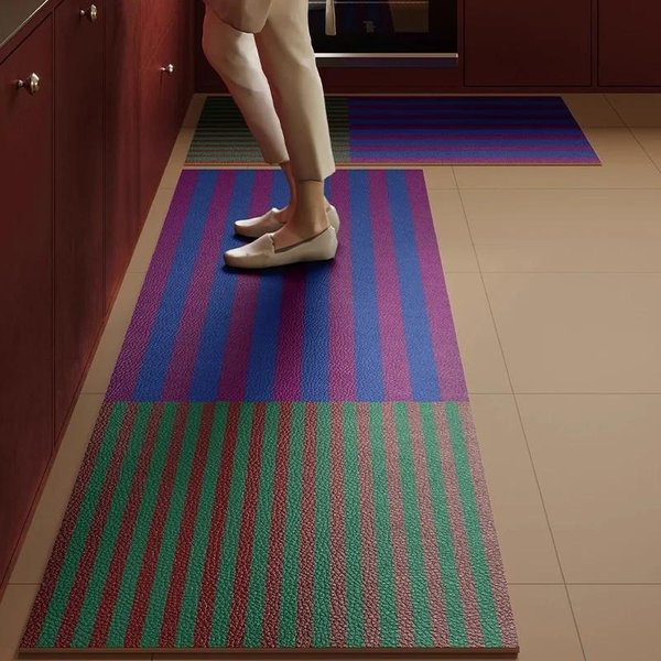 SkóRzana Mata PodłOgowa Do Kuchni Z PVC Odporna Na Olej Wodoodporna AntypośLizgowa Zmywalny Dywanik Do Domu 40X60-40X120-image