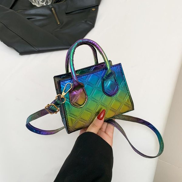 Wiosenna Nowa Modna Swobodna Jednoramienna Prosta I PięKna Torebka Damska Torba Crossbody Do DojazdóW Do Pracy MałA Kwadratowa Torebka Blue-image