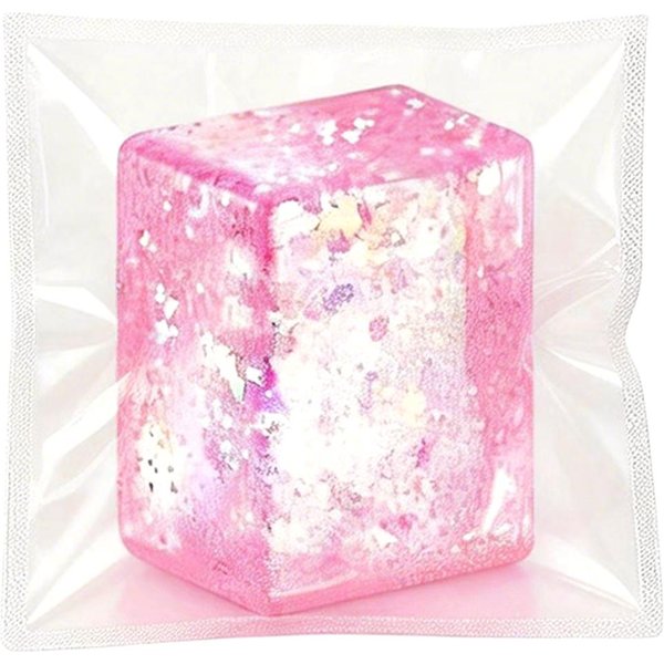 Przezroczysta Kostka Brokatowa Squishy Zabawka Do RozłAdowania Stresu Fidget ŚCiskana Zabawka Sensoryczna-image