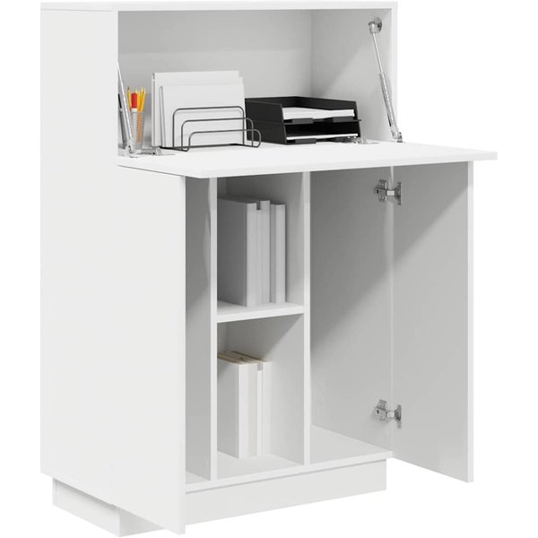Escritorio Blanco Con Puerta 71,5 X 31,5 X 106,5 Cm Tablero De PartíCulas-image