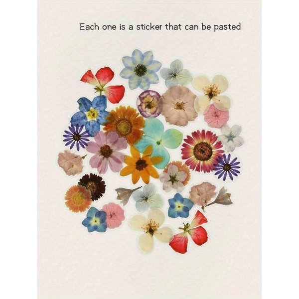40 Pegatinas De PéTalos Florales Por Paquete, Pegatinas Decorativas Creativas Para Scrapbooking Y Manualidades, úTiles Escolares Para La Vuelta Al Cole. Varios Colores-image