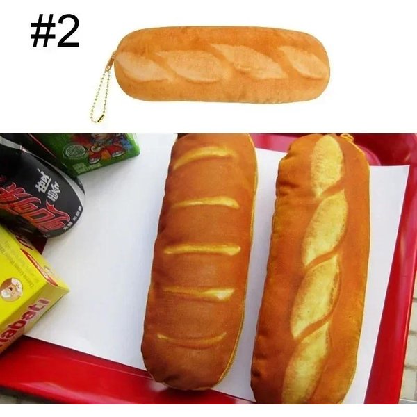 Kawaii PióRnik W KształCie Chleba DużA Pojemność Zabawny Indywidualny PióRnik Torba Prezent Dla Dzieci PowróT Do SzkołY ŚLiczne ArtykułY Papiernicze 2 Orange-image