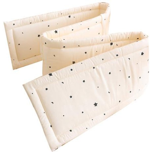 Protector De Cuna Universal Borde Suave Para Cuna Acolchado De AlgodóN Transpirable Para Cuna De Bebé Corralito L-image