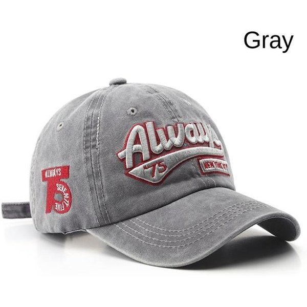BawełNiana Czapka Z Daszkiem New York Washed Cotton Cap Dla MężCzyzn Kobiet Czapki Snapback Czapki Baseballowe Ochrona Przeciw SłOńCu Casquette Czapka Dad Hat Czapka Outdoorowa 55-60Cm Gray-image