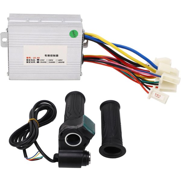 Zestaw Kontrolera Szczotkowego I Manetki Gazu, Dobre Odprowadzanie CiepłA, Zestaw Kontrolera Roweru Elektrycznego 24V 350W-image