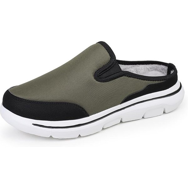 BawełNiane Kapcie Unisex Zimowe Kryte, Anty-GłAdkie, Aksamitne, CiepłE Damskie Kapcie BawełNiane MęSkie Kapcie Domowe 43 Czarny-image