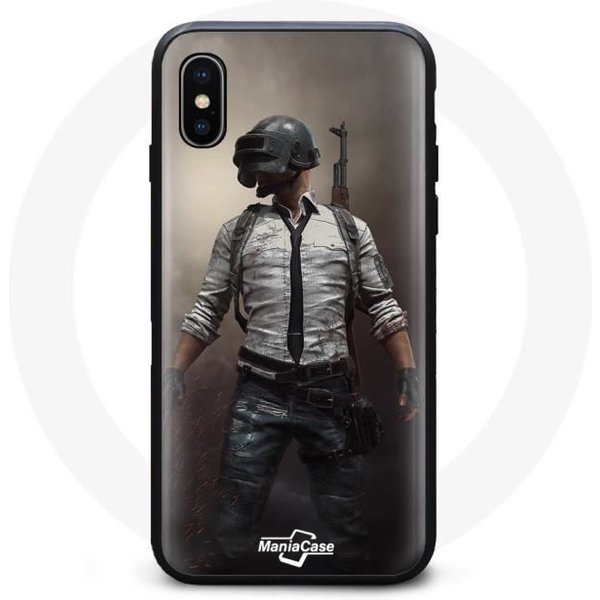 Funda De TeléFono - Playerunknown's Battlegrounds - Iphone XS Max - Flexible - ProteccióN Contra Golpes - Negra-image