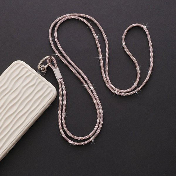 CordóN De Lujo Para TeléFono MóVil Con Diamantes De ImitacióN, Funda Para TeléFono MóVil Con Diamantes, Adornos Colgantes AntipéRdida, Llavero Con Colgante, Correa De CordóN Brillante PúRpura-image