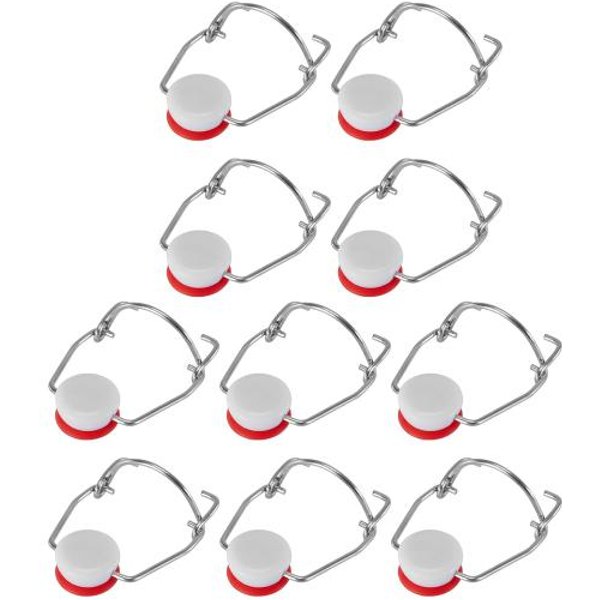 Tapas De Botellas HerméTicas Con Tapa Abatible Para ElaboracióN Casera, Tapa De Acero Inoxidable A Prueba De Fugas, Tapas De Botellas De CarbonatacióN Fresca, 10 Uds. 10 Pcs-image
