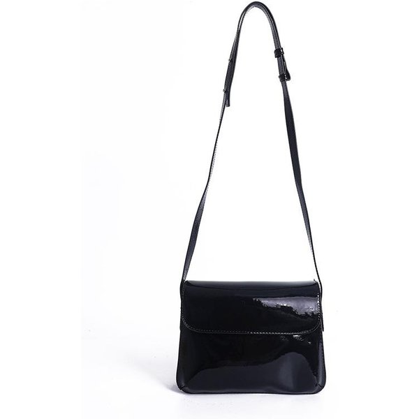 Bolso De Mano Cuadrado Moderno Y VersáTil, Bolso De Hombro, Bolso Bandolera, Bolso Cuadrado PequeñO De Cuero Bajo La Axila Negro-image