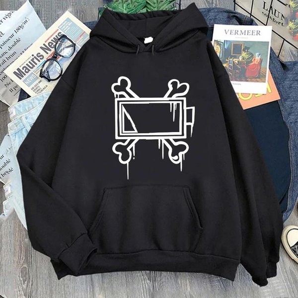 Murder Drones Bluza Z Kapturem Harajuku Damska Polarowa Bluza Z Kapturem Z Nadrukiem Z DłUgim RęKawem Casualowa Wiosenno-Jesienna Bluza Ubrania Uliczne L Gray-image