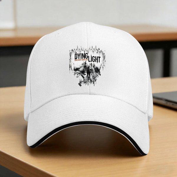 Dying Light Gra Codzienna Czapka Baseballowa Outdoor SiłOwnia Hip Hop Czapki Letnia ChroniąCa Przed SłOńCem Kobiety MężCzyźNi Stylowa Czapka Snapback One Size White-image