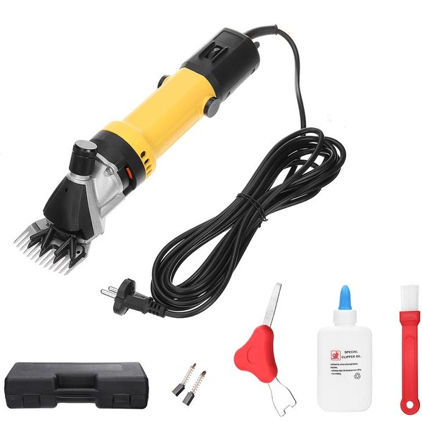3000W 6 Velocidades 220V Herramienta Recortadora Tijera Para Lana MáQuina De Cortar Con Caja MáQuina EléCtrica Para Esquilar Ovejas Cabras Amarillo-image
